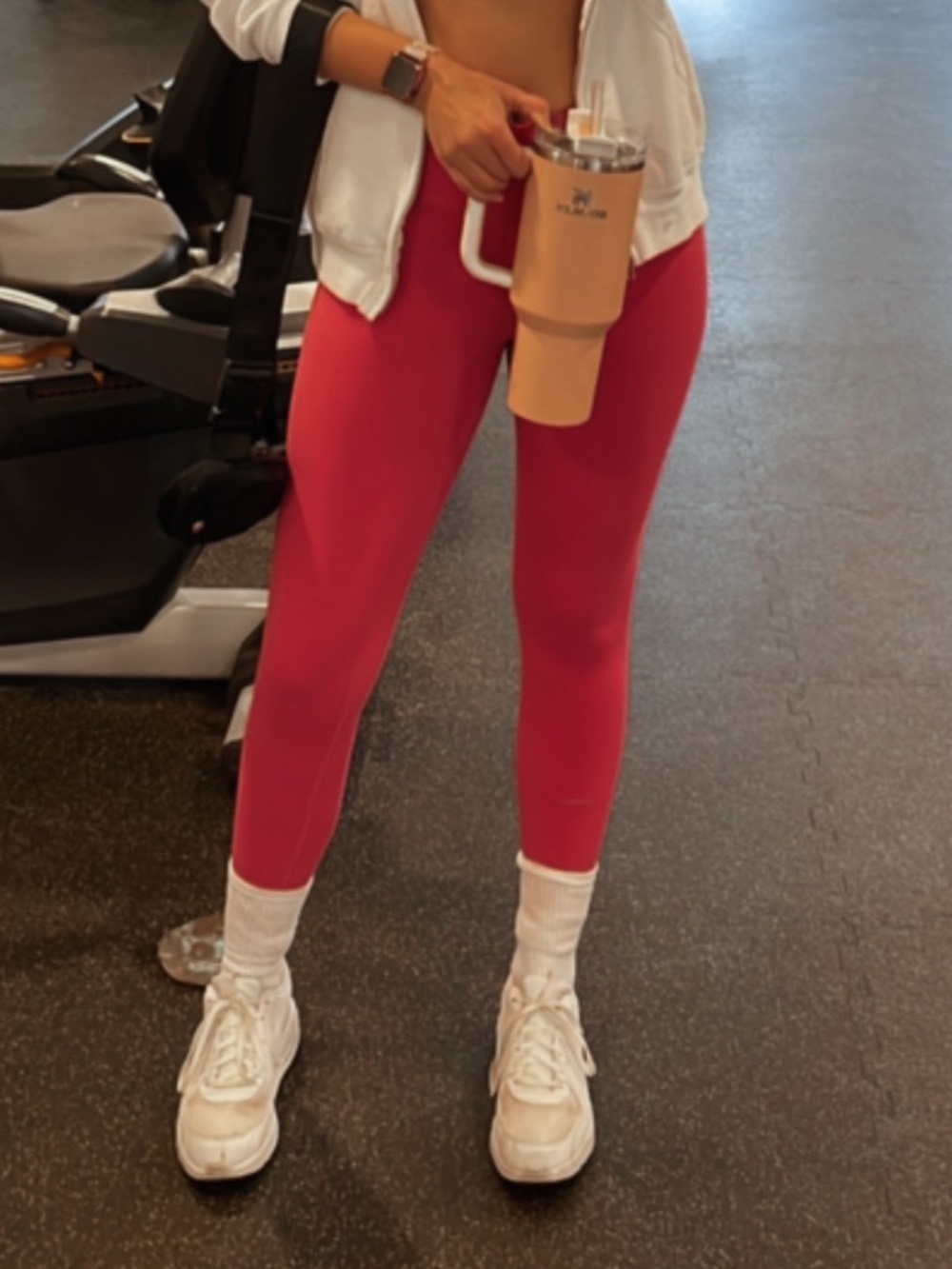 Women's High-Rise Pink Active Leggings